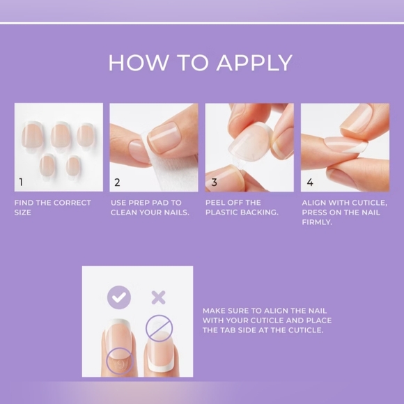 Kiss imPRESS Press On French Manicure Short 3 Packs Of 30 Nails - Picture 6 of 8